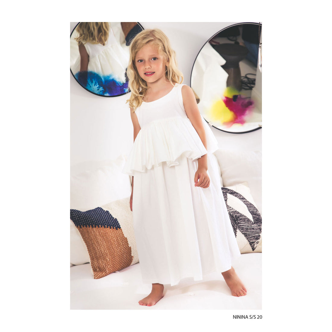Ninina White Ruffle Dress