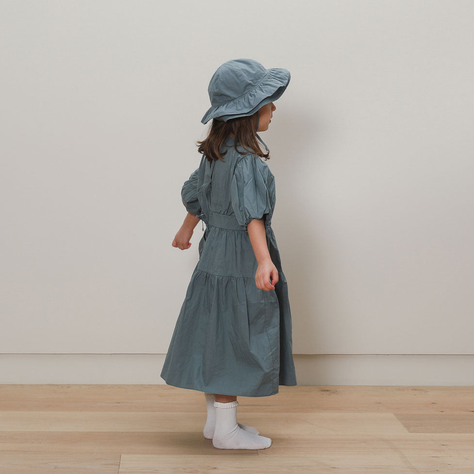 Bene Bene  Grey-Blue Cotton Frill Hat