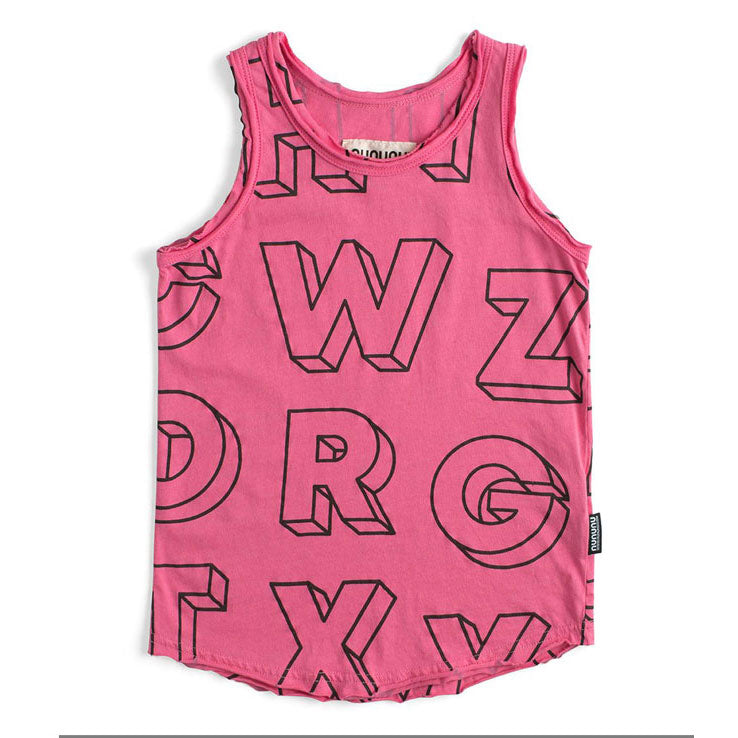 NUNUNU Hot Pink A-Z Tank Top