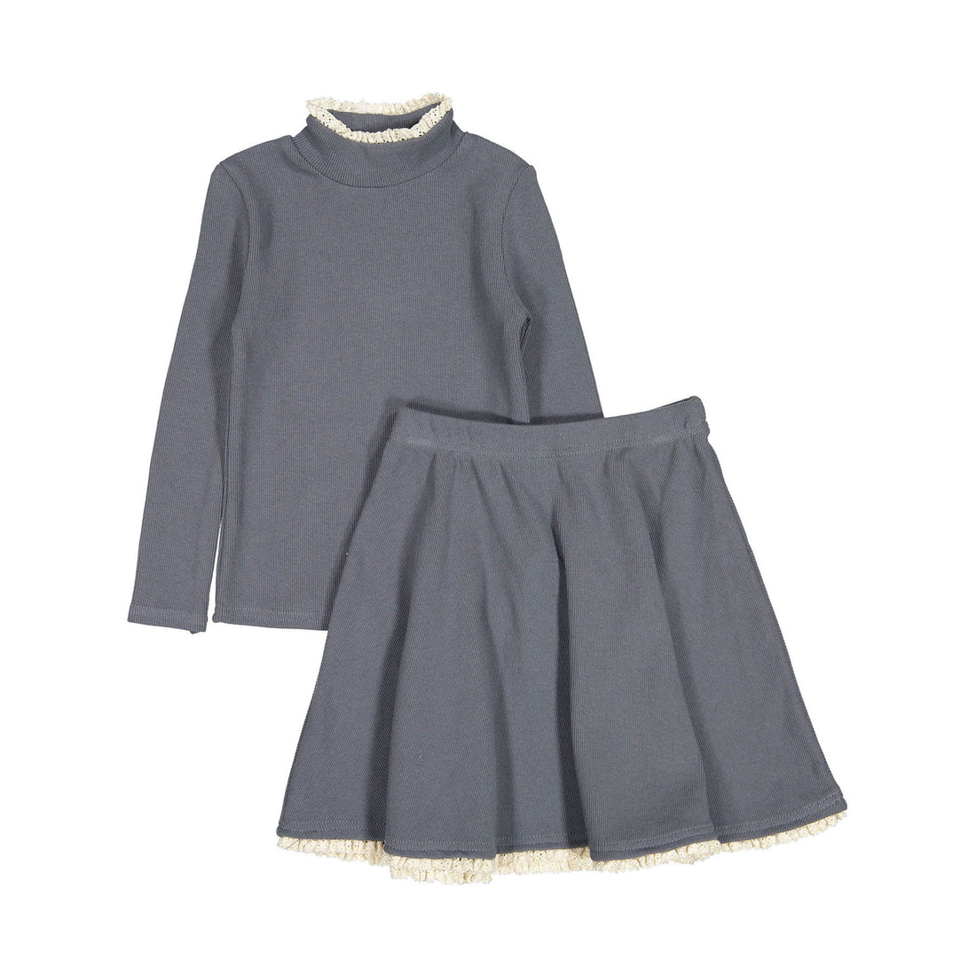 Olivia Heather Grey Skirt Set