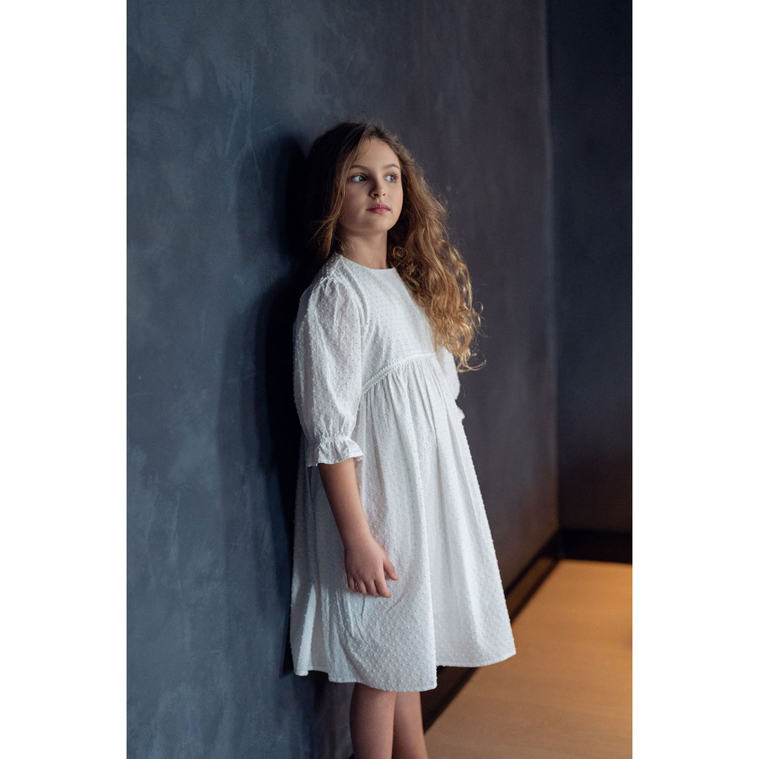 Coco Blanc White Dotted Dress