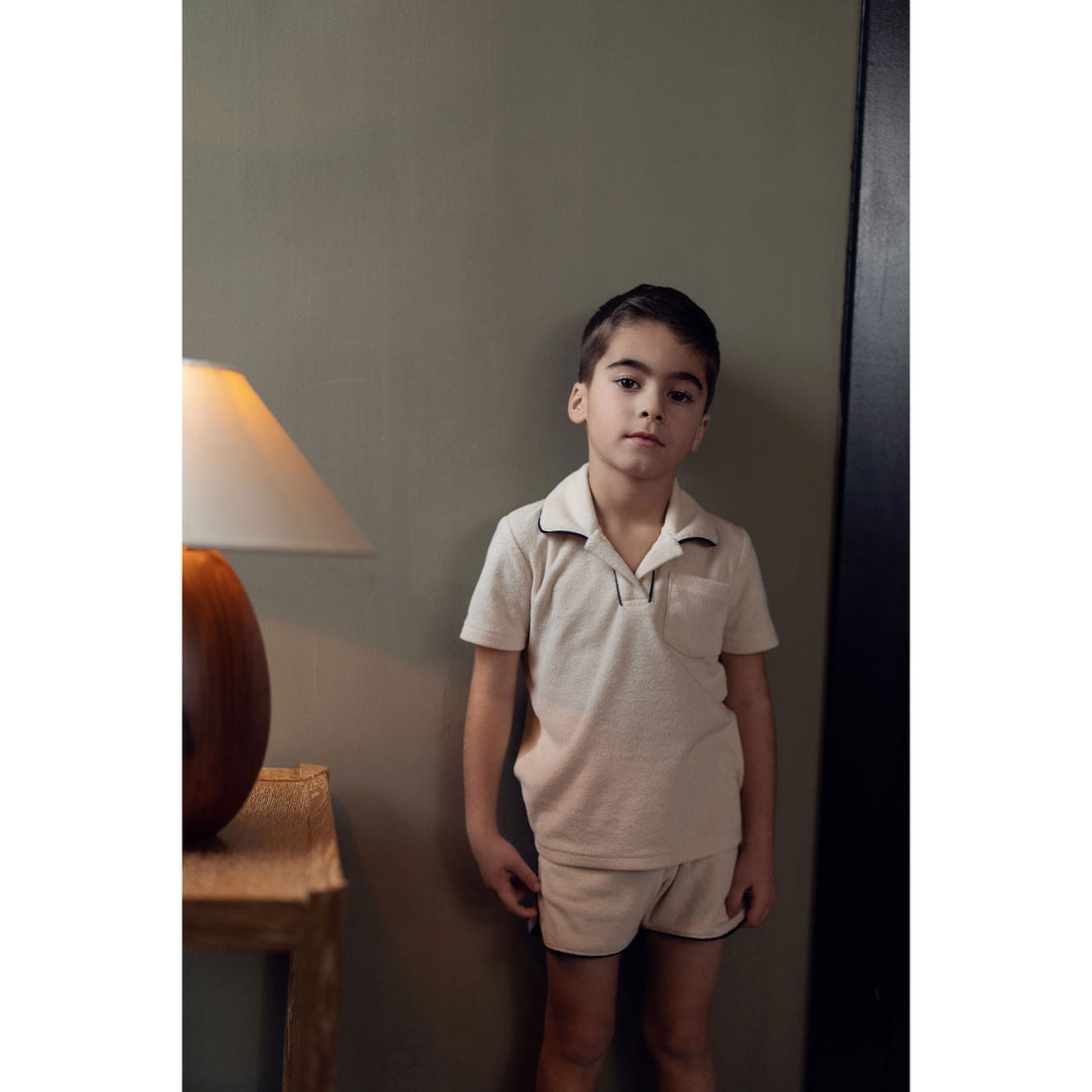 Coco Blanc Cream Terry Boy Shorts