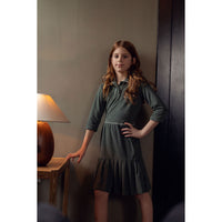 Coco Blanc Green Terry Girl Tee
