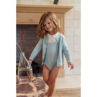 Coco Blanc Pale Blue Knit Romper