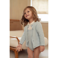 Coco Blanc Pale Blue Knit Romper