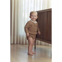 Coco Blanc Camel Cardigan Bloomer Set