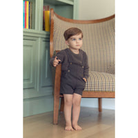 Coco Blanc Heather Brown Chunky Crew Onesie