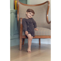 Coco Blanc Heather Brown Chunky Crew Onesie