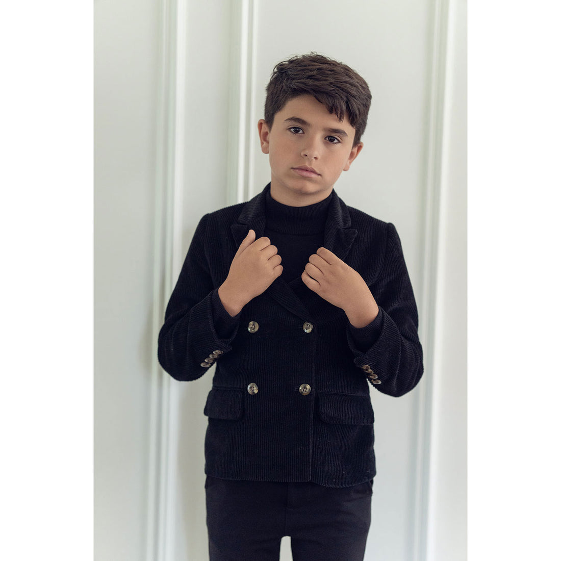 Coco Blanc Black Corduroy Suit