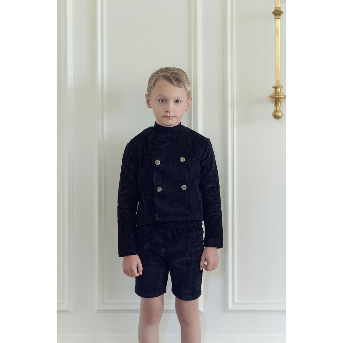 Coco Blanc Black Corduroy Suit