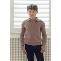 Coco Blanc Mocha Boys Sweatshirt Polo