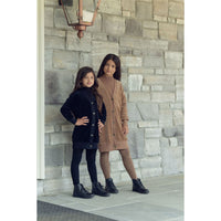 Coco Blanc Black Velour Cardigan Dress