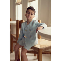 Coco Blanc Pale Blue Double Breasted Suit