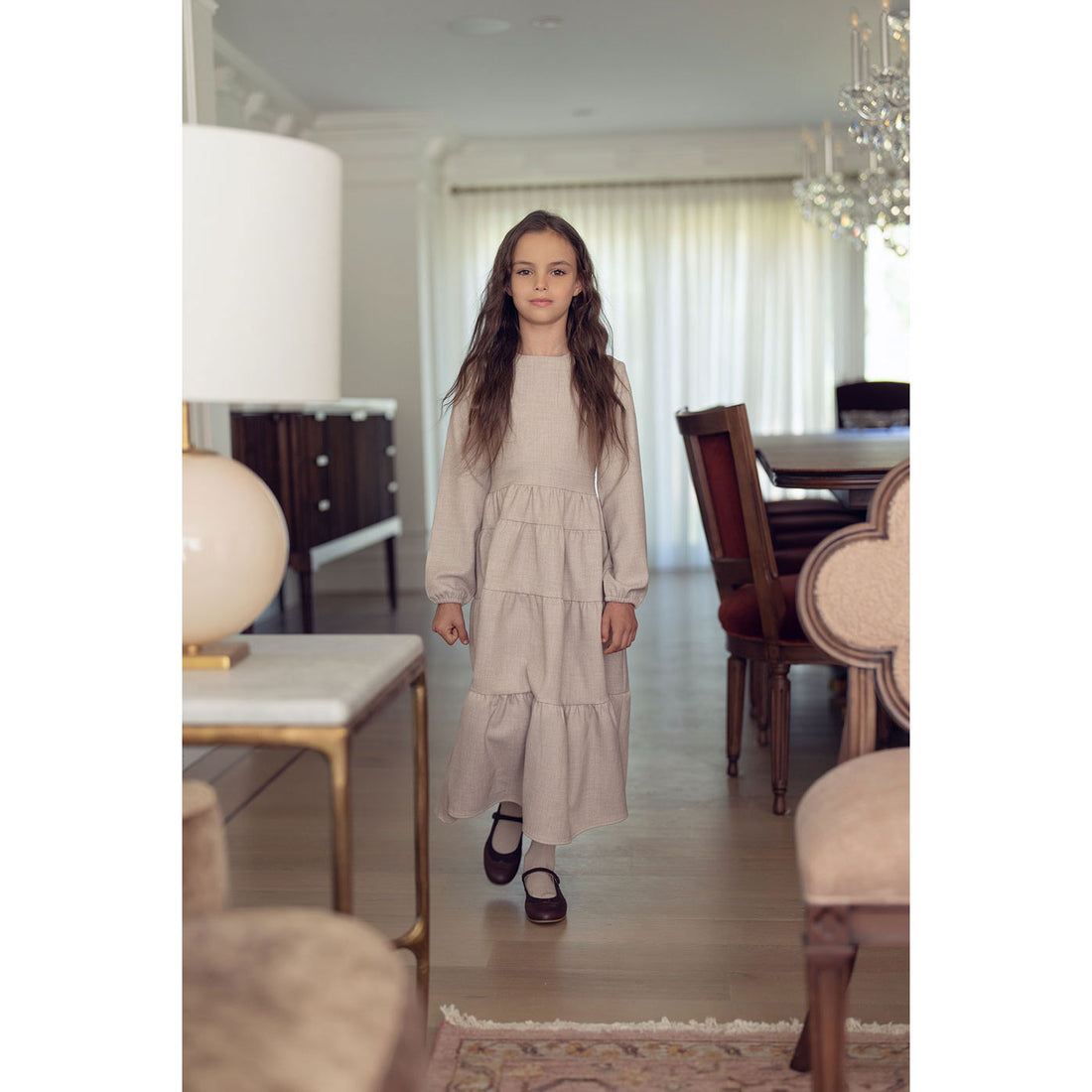 Coco Blanc Oatmeal Midi Wool Dress – Ladida
