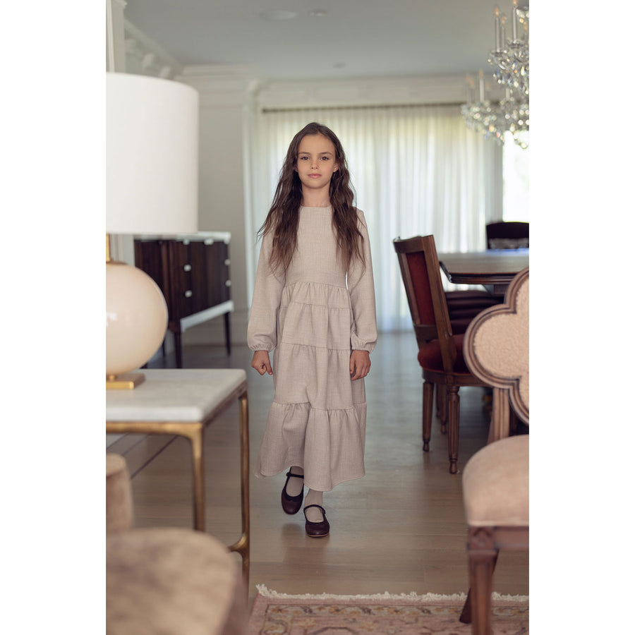 Coco Blanc Oatmeal Midi Wool Dress 18 Coco Blanc Oatmeal Midi Wool Dress 18
