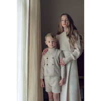 Coco Blanc Cream Midi Silk Skirt
