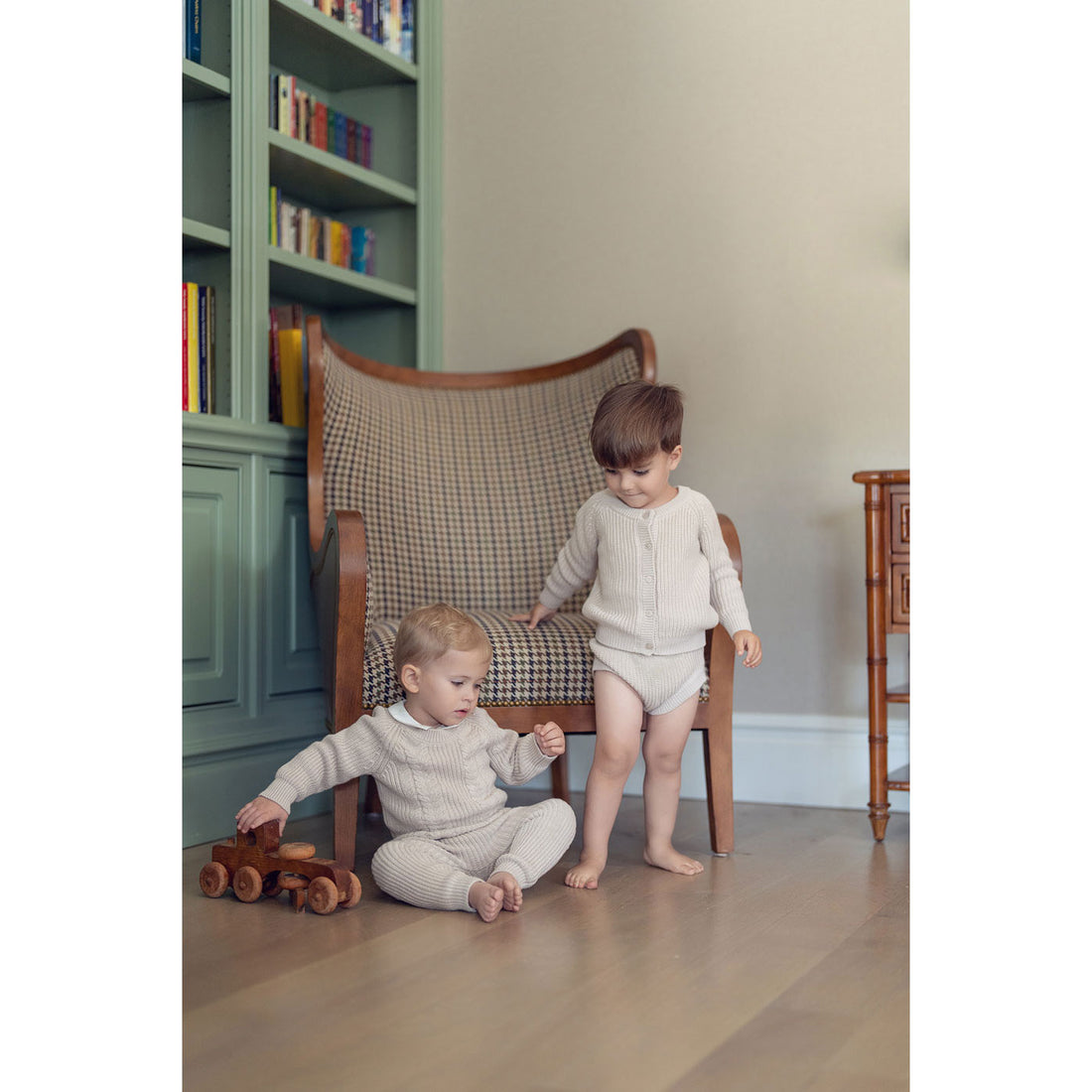 Coco Blanc Cream Cardigan Bloomer Set