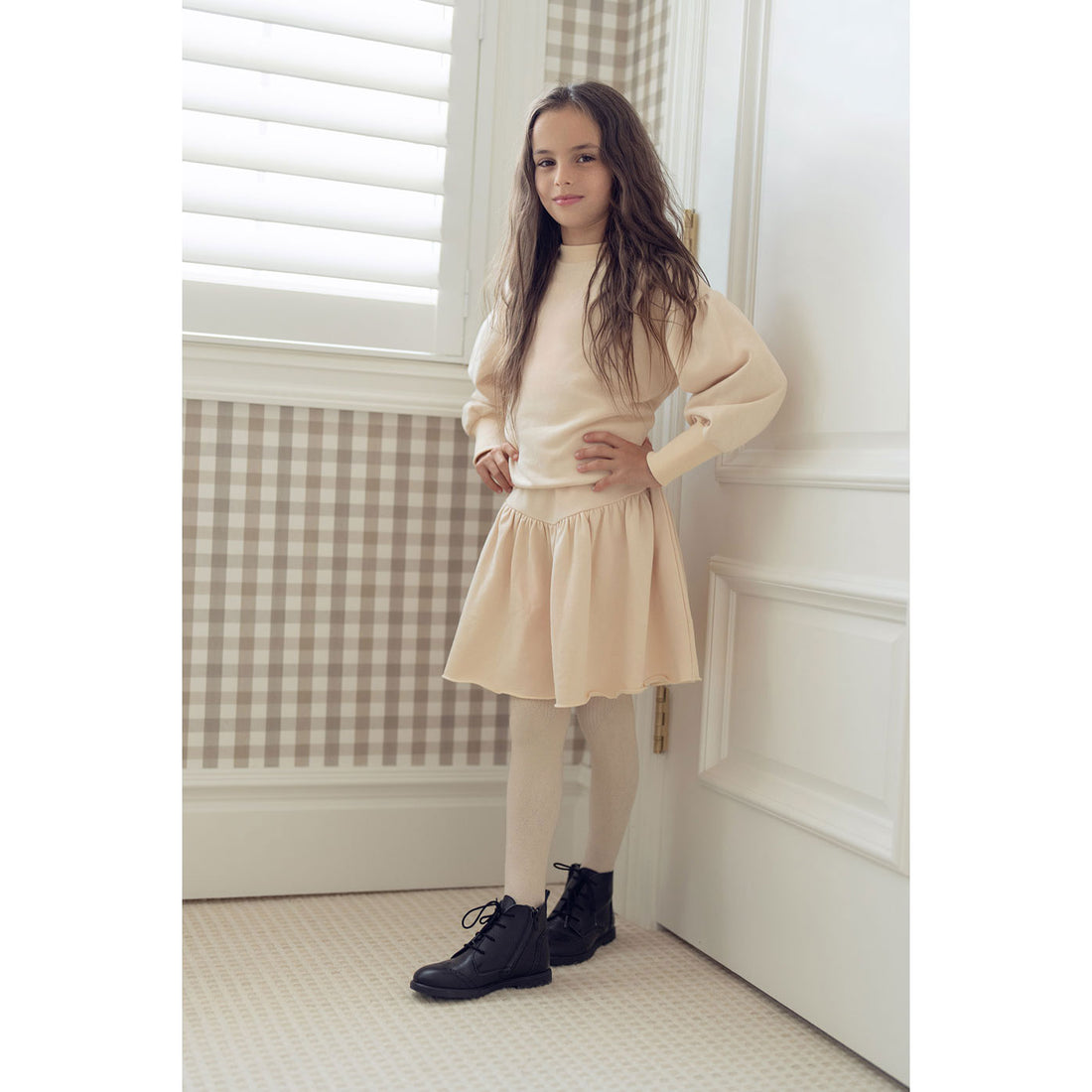 Coco Blanc Sand Sweatshirt Skirt