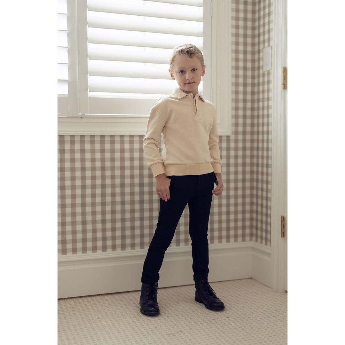 Coco Blanc Sand Boys Sweatshirt Polo