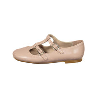 Papanatas Mousse Leather Double T-Strap Flats