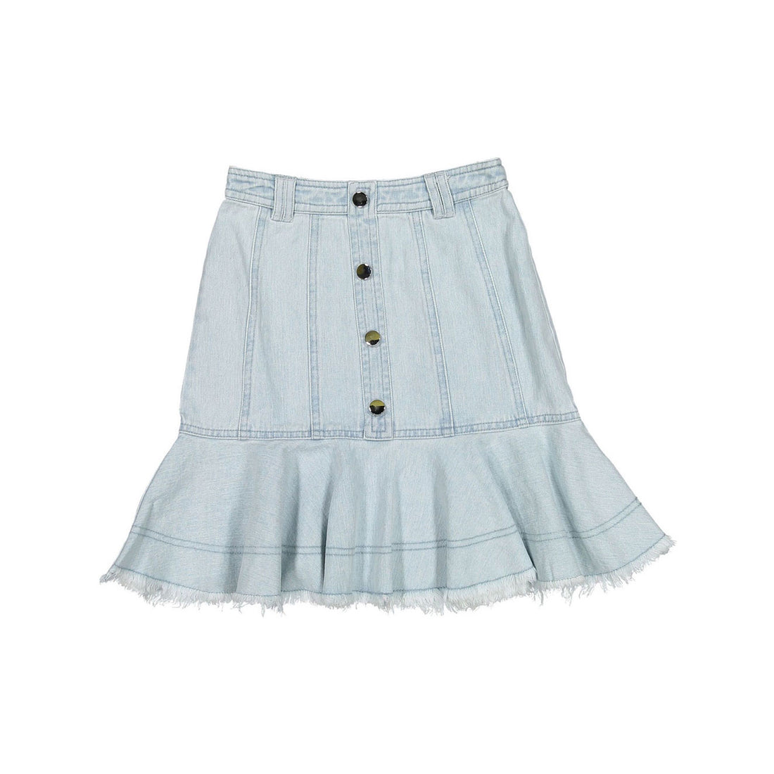 Steph Light Denim Button Skirt