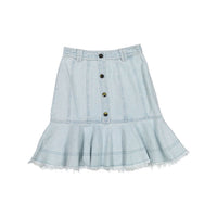 Steph Light Denim Button Skirt