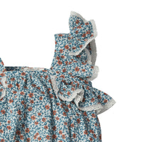 Bonheur du Jour Blue Flowers Abbie Romper