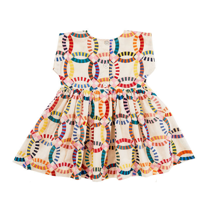Pink Chicken Multi Quilt Adaline Baby Dress