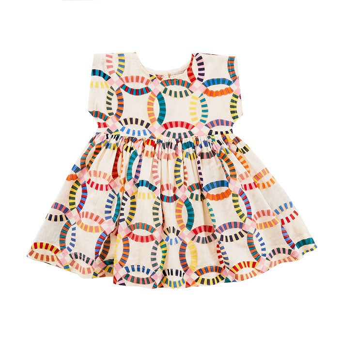 Pink Chicken Multi Quilt Adaline Baby Dress