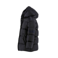 Add Black Girls Satin Down Jacket Fur Hood Collar