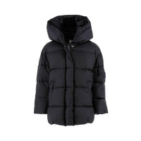 Add Black Girls Satin Down Jacket Fur Hood Collar
