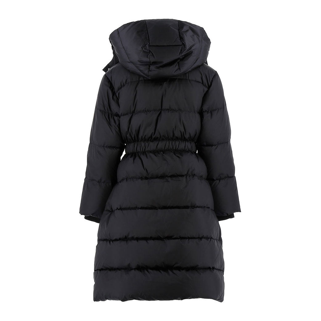 Add Navy Girls Satin Down Jacket With Logo Detail