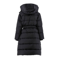 Add Navy Girls Satin Down Jacket With Logo Detail