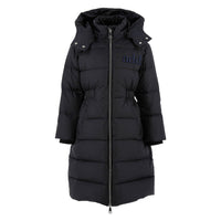 Add Navy Girls Satin Down Jacket With Logo Detail