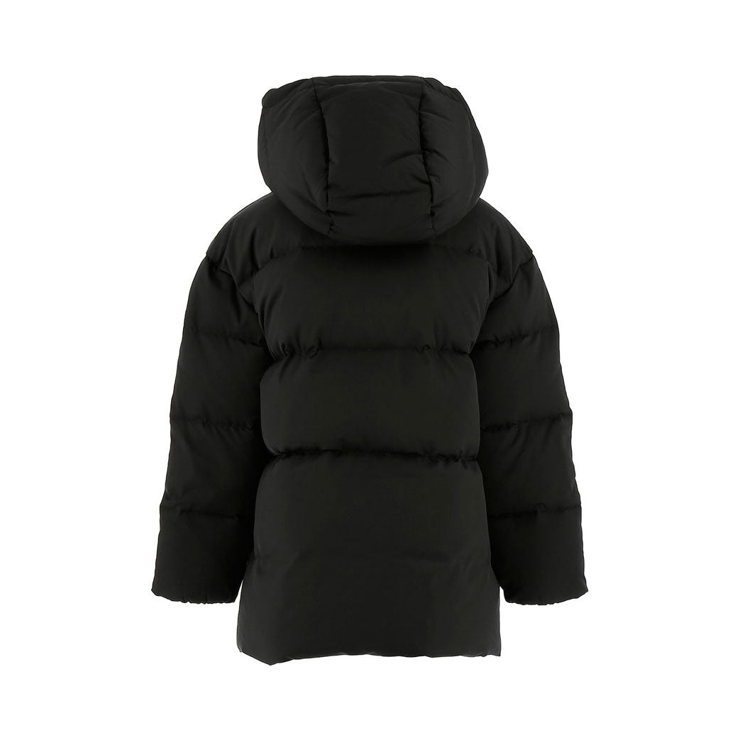 Add Black Boy Hooded Down Jacket W/ Front Logo Detail