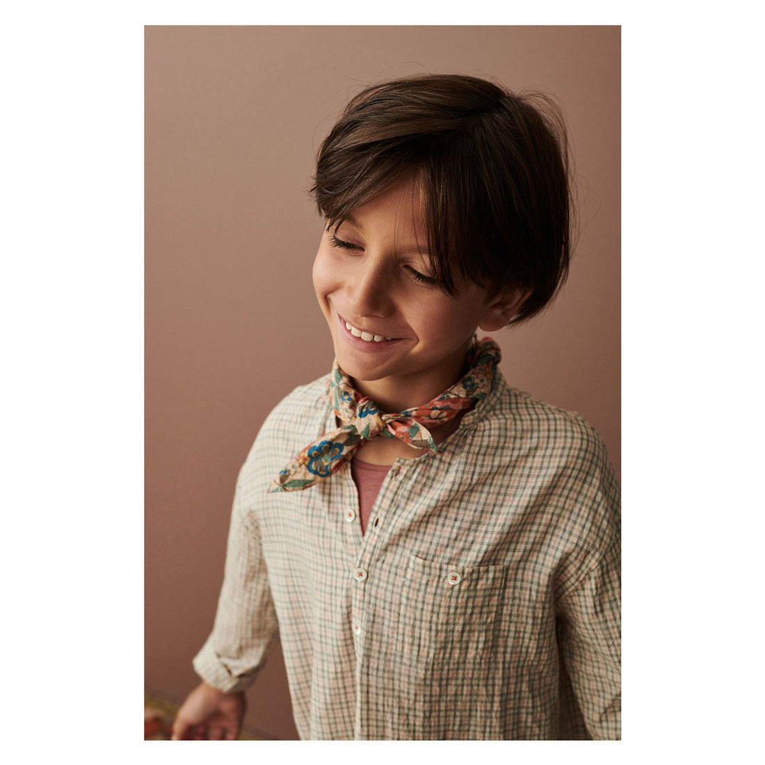 Caramel Orange Check Adonis Shirt