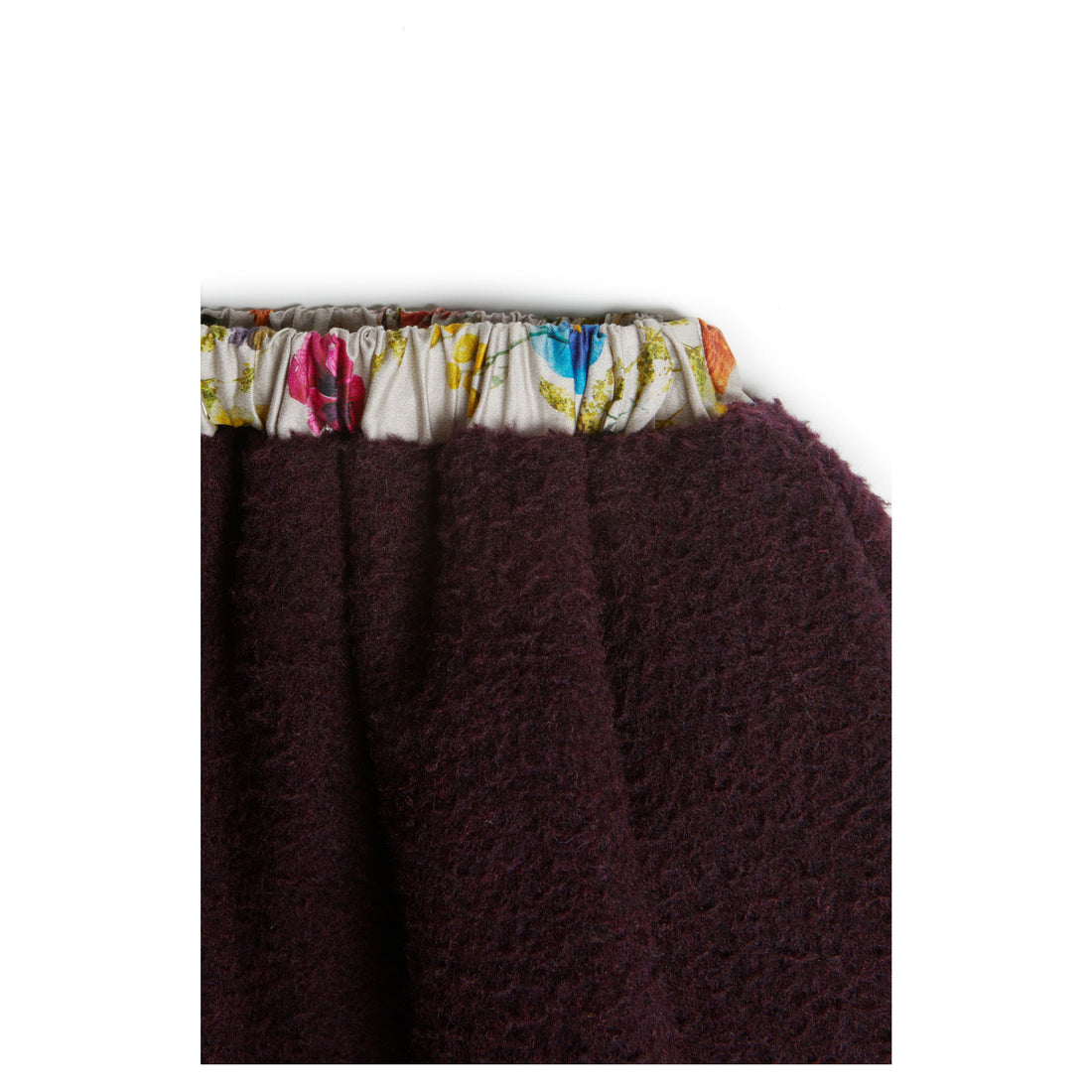 Wolf and Rita Burgundy Flowers Alberta Skirt