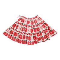 Pink Chicken Allie Skirt - Apple Stamp