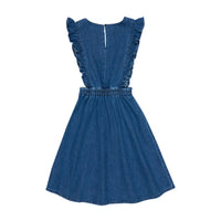 The New Society Blue Denim Embroidery Allegria Special Pinafiore