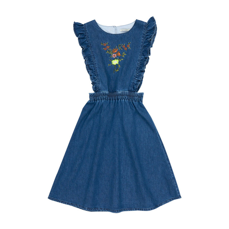 The New Society Blue Denim Embroidery Allegria Special Pinafiore