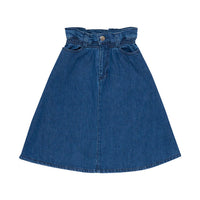 The New Society Blue Denim Embroidery Allegria Special Skirt
