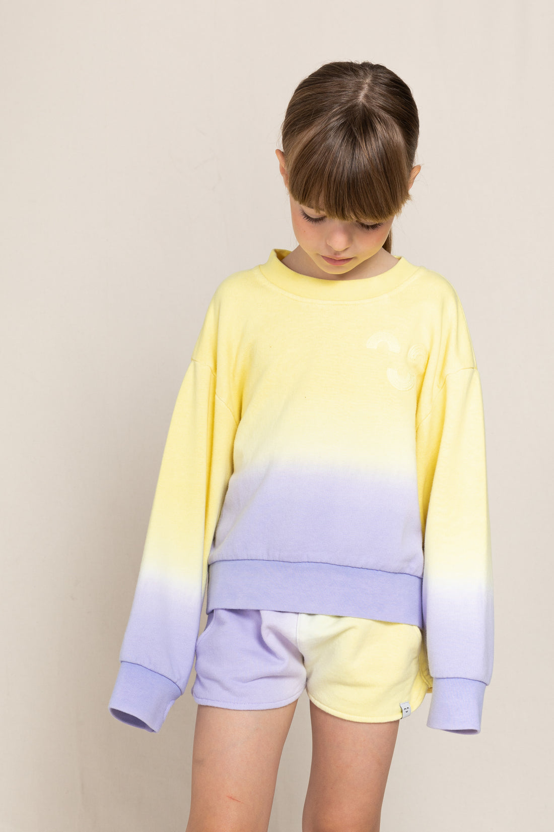 Finger in the Nose Alma Lila Dip Dye Crew Neck Sweatshirt