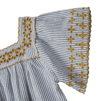 Bonheur du Jour Blue Stripes Amandine Dress