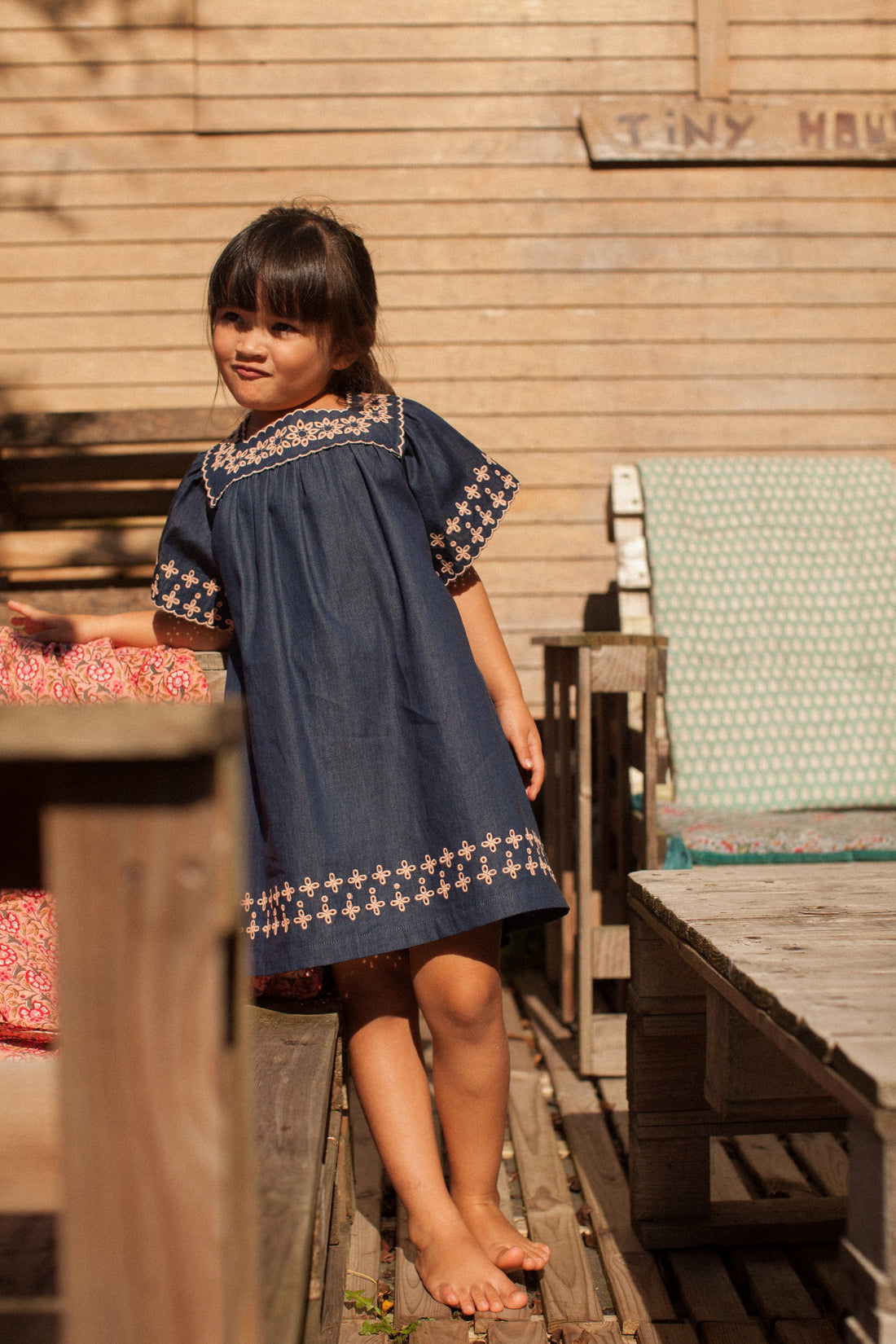 Bonheur du Jour Blue Denim Amandine Dress