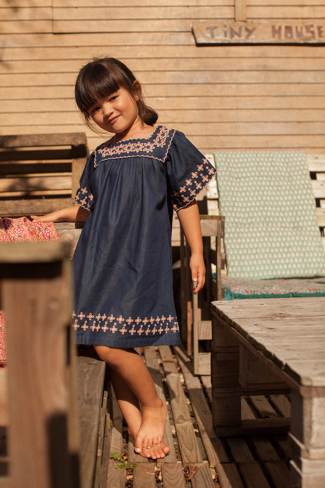 Bonheur du Jour Blue Denim Amandine Dress