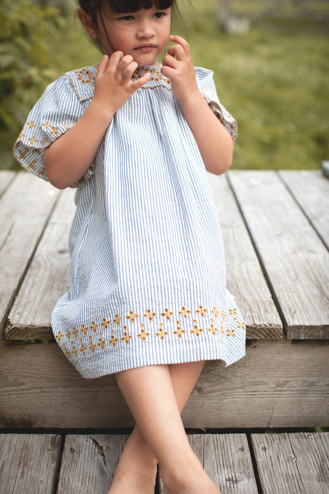 Bonheur du Jour Blue Stripes Amandine Dress