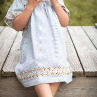 Bonheur du Jour Blue Stripes Amandine Dress
