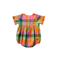 Pink Chicken Multi Squares Amelia Romper