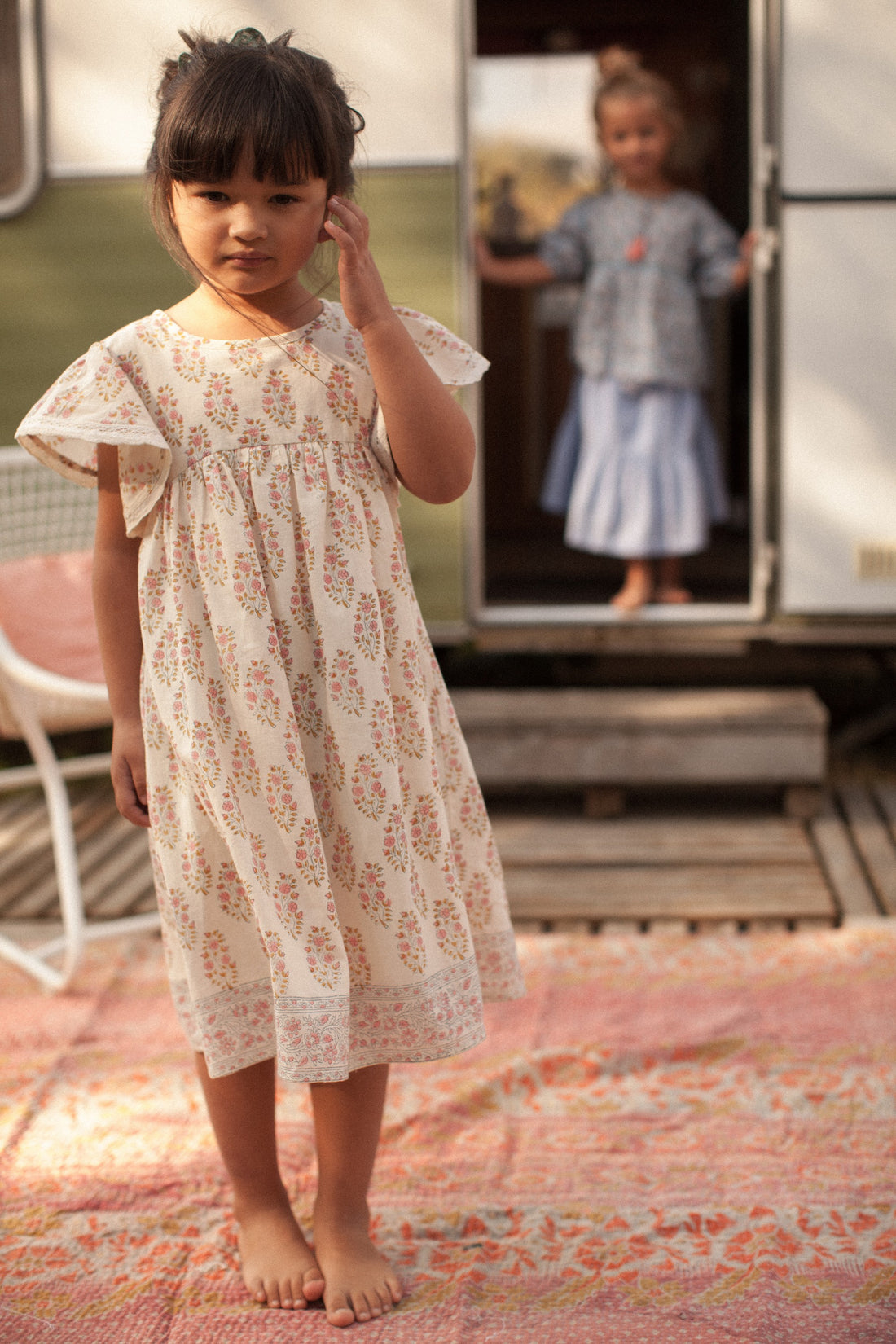 Bonheur du Jour Ecru Rose Amelia Dress