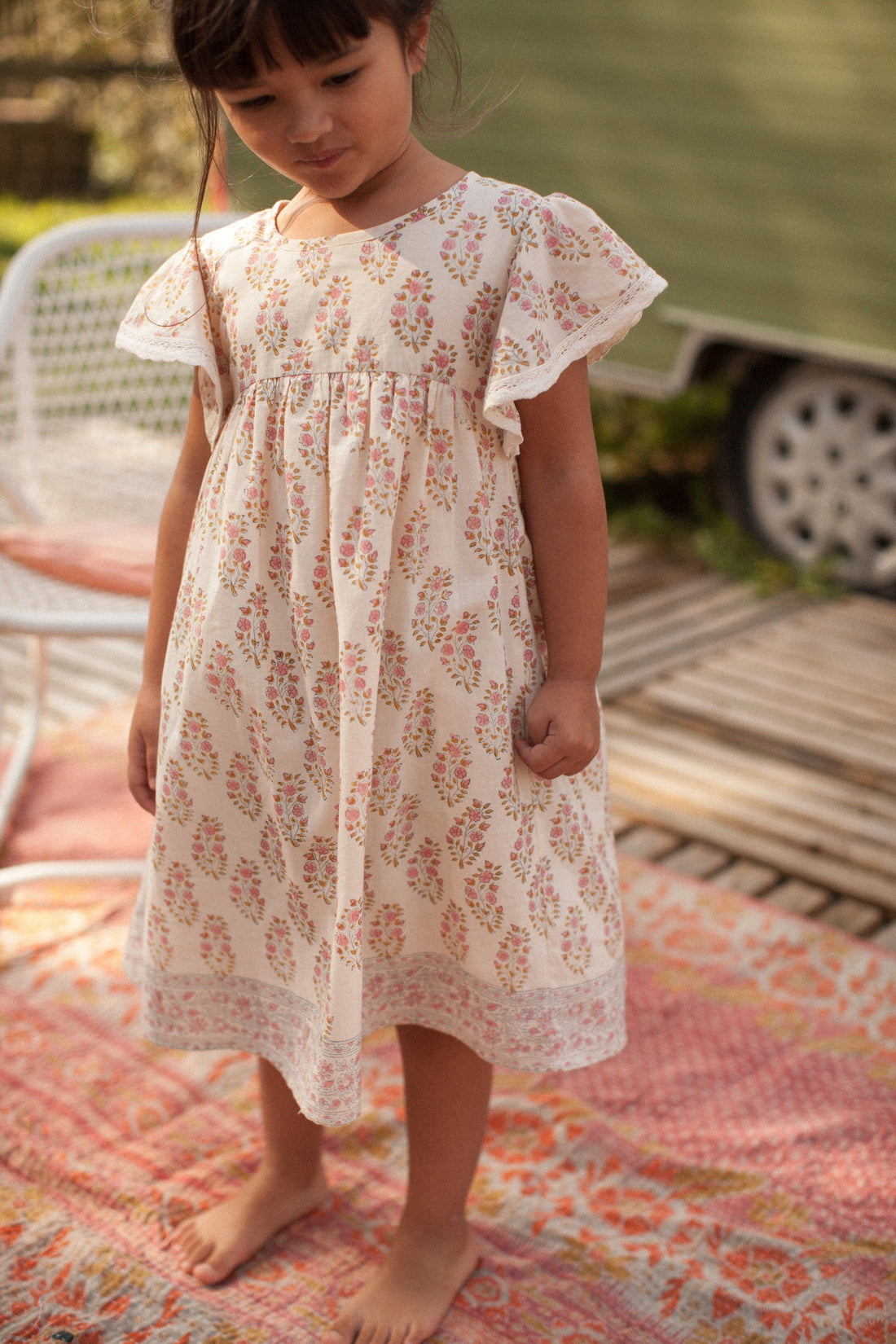 Bonheur du Jour Ecru Rose Amelia Dress